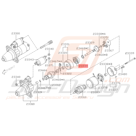 Engrenage Interne de Démarreur Origine Subaru WRX STI 01 - 05