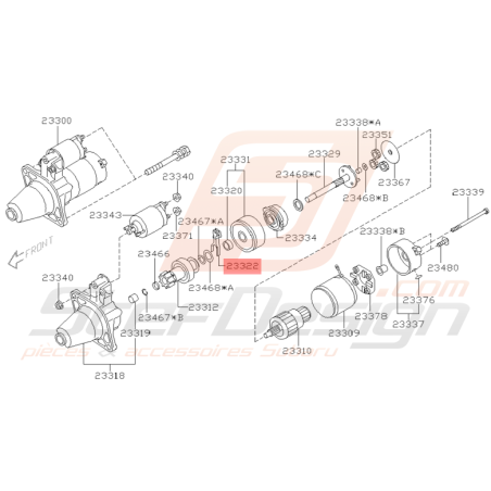 Levier de Démarreur Origine Subaru WRX et STI 2001 - 2005