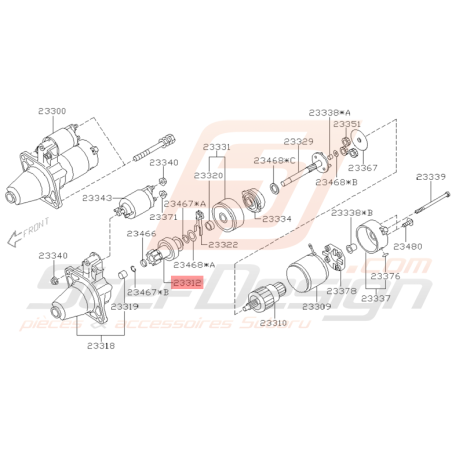 Roue Libre de Démarreur Origine Subaru WRX STI 2001 - 2005