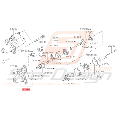 Corps de Démarreur Origine Subaru WRX et STI 2001 - 2005