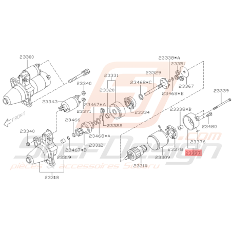 Couvercle de Démarreur Origine Subaru WRX STI 2001 - 2005