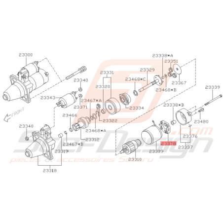 Support de Démarreur Origine Subaru WRX et STI 2001 - 2005