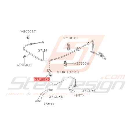 Agrafe Cable d'Accélérateur Origine Subaru WRX et STI 2001 - 2005 