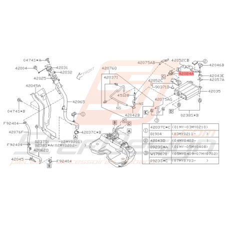 Soupape 2 voies Origine Subaru WRX et STI 2001 - 2005