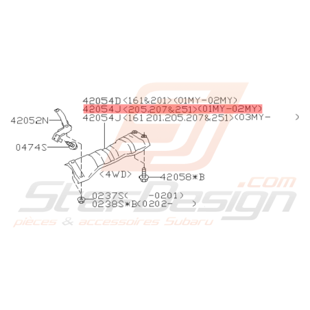 Tôle Pare Chaleur Origine Subaru WRX et STI 2001 - 2002