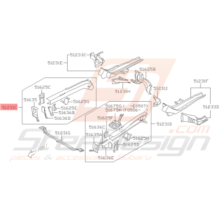 Longeron avant STI/WRX 03-05