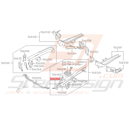 Embout de longeron WRX 2001-2002 coté droit