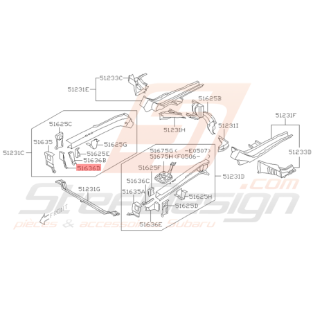 Tôle de Longeron Origine Subaru WRX et STI 2001 - 2005