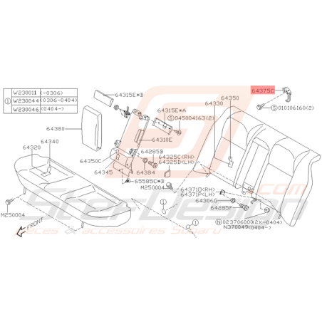 Gâche de Coffre Origine Subaru WRX STI 2001 - 2005