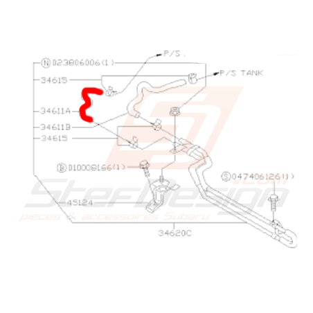 Durite de refroidisseur pour subaru impreza GT type -R