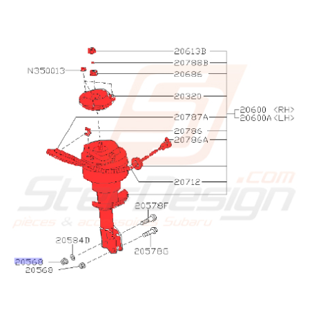 Amortisseur avant pour subaru Legacy 1996