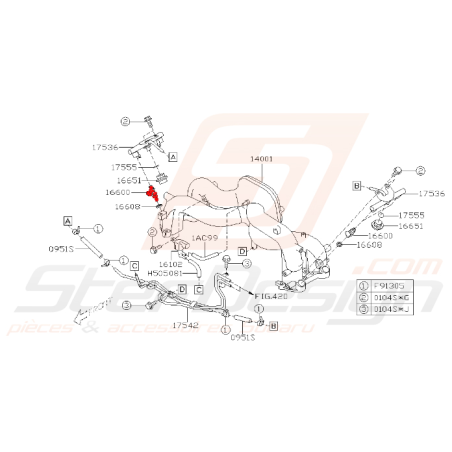 Injecteur pour Subaru impreza 2.0R 2006