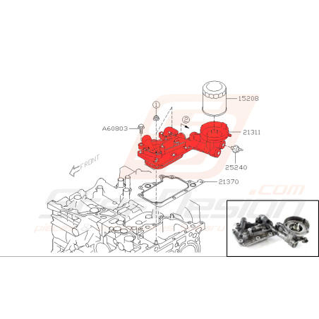 Refroidisseur d'huile pour subaru Forester SH