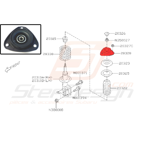 Coupelle avant origine pour Subaru BRZ 2012-2020