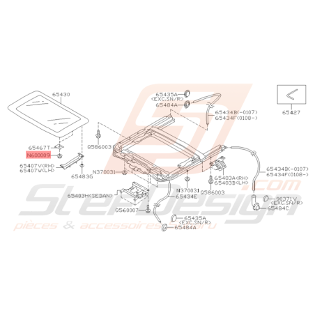 Écrou stabilisateur gauche boite a air GT 93-00