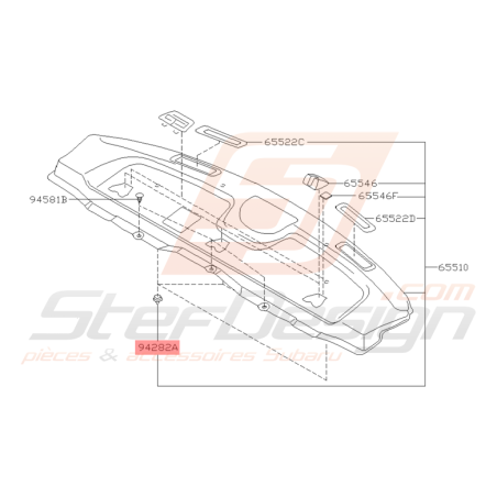 Agrafe Plage Arrière Origine Subaru WRX et STI 2001 - 2005