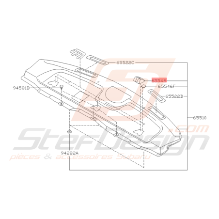 Capuchon Plage Arrière Origine Subaru WRX et STI 2003 - 2005