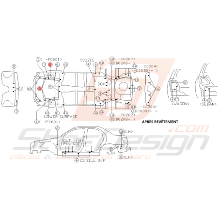 Douille Origine Subaru WRX et STI 2001 - 2005