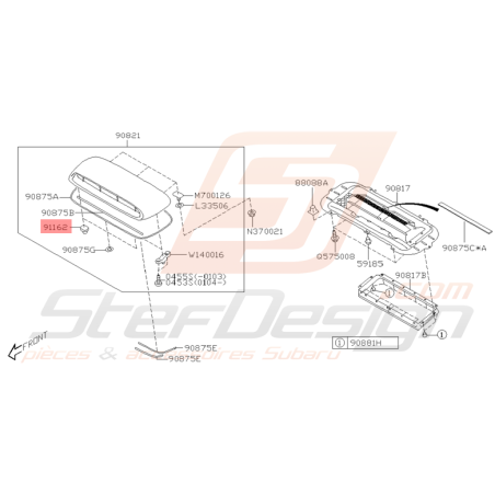 Clips Prise d'Air Origine Subaru WRX et STI 01/04/2000 - 31/01/2001