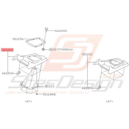 Socle de Levier de Vitesse Origine Subaru STI 2001 - 2004