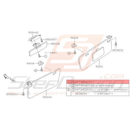 Vis Taraudeuse Origine Subaru WRX STI 2001 - 2005