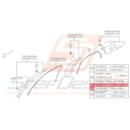 Goupille Origine Subaru WRX et STI