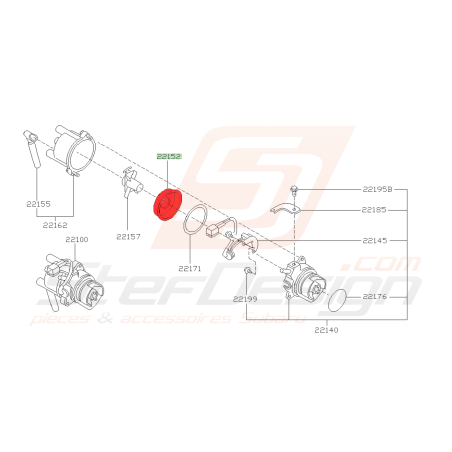 cache poussière d'allumeur pour subaru vanille