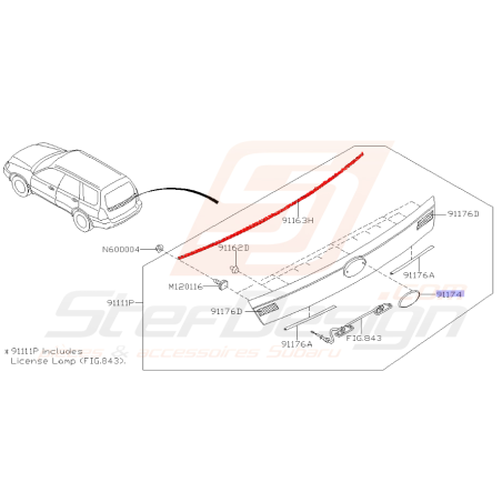 Joint de vitre arrière pour subaru forester SG9