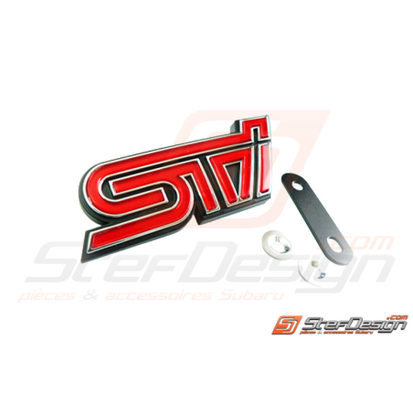 Logo de calandre STI rouge et noir SUBARU STI 08-10