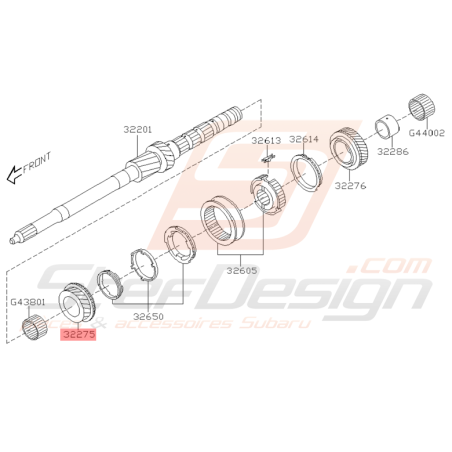 Pignon de 3ème Vitesse Origine Subaru STI 2001 - 2005