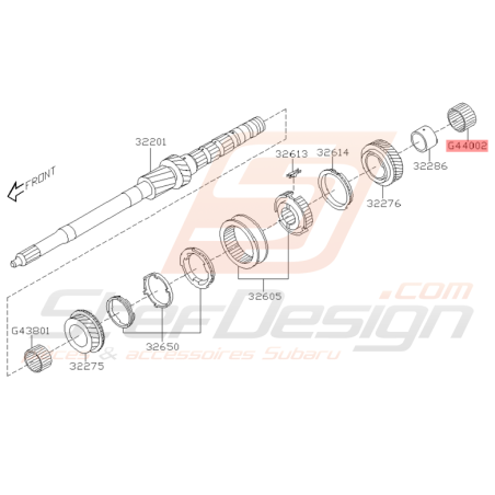 Roulement à Aiguilles Origine Subaru STI 2001 - 2005