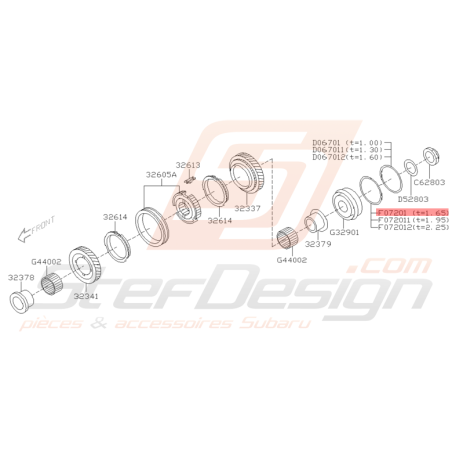 Circlips de Boite de Vitesse Origine Subaru STI 2001 - 2005