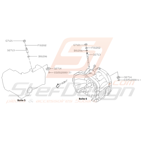 Schéma Pignon Compteur de Vitesse Origine Subaru WRX STI 01-07