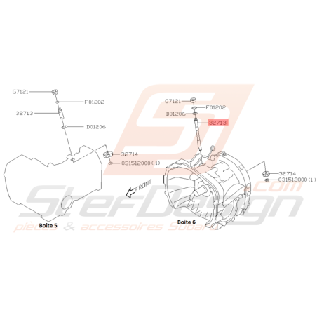 Axe de Compteur de Vitesse Origine Subaru STI 2001 - 2005