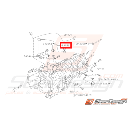 Faisceau BVM 6 origine Subaru STI 2001 - 2005