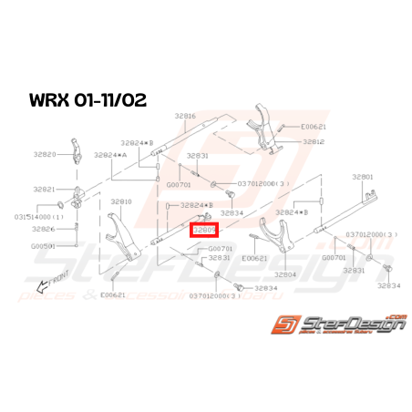 Axe fourchette Origine Subaru WRX 2001 - 11/2002