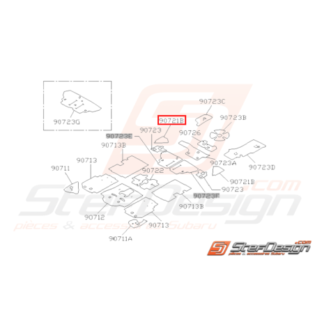 Plaque isolante Roue Arrière droite Origine Subaru GT 93-00