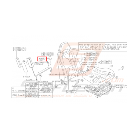 Bande Origine Subaru WRX 2004 - 2005