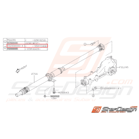 Rondelle Ressort Origine Subaru WRX STI 2001 - 2005