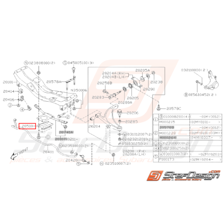 Plaque renfort centrale berceau GT 93-00