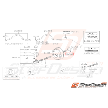 Joint de Dépression Origine Subaru Impreza GT 1993 - 2000