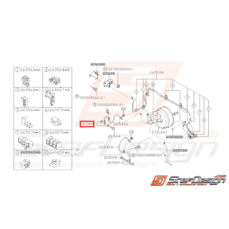 Joint cuivre de flexible d'étrier de frein avant et arrière GT 93-00 WRX/STI 01-14