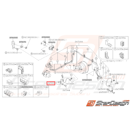 Joint cuivre de flexible d'étrier de frein avant et arrière GT 93-00 WRX/STI 01-14