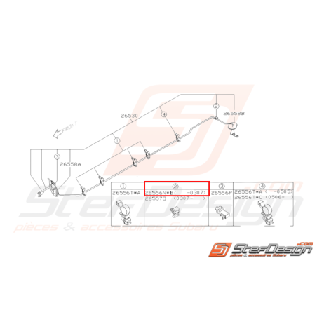 Attache Origine Subaru pour Impreza GT 1993-2000