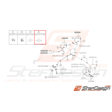 Agrafe durite de frein arrière WRX/STI 01-07