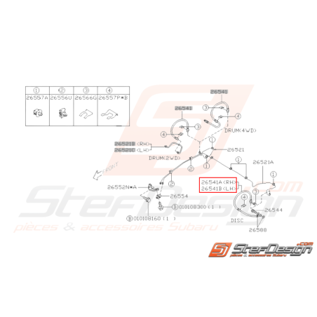 Durite de frein arrière origine subaru STI 04-07