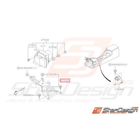 Support du boitier ABS pour subaru impreza STI 2005