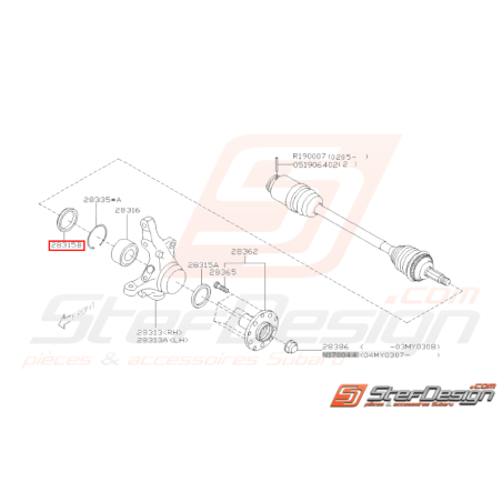 Joint spy de roulement avant intérieur GT 93-00 WRX/STI 01-07