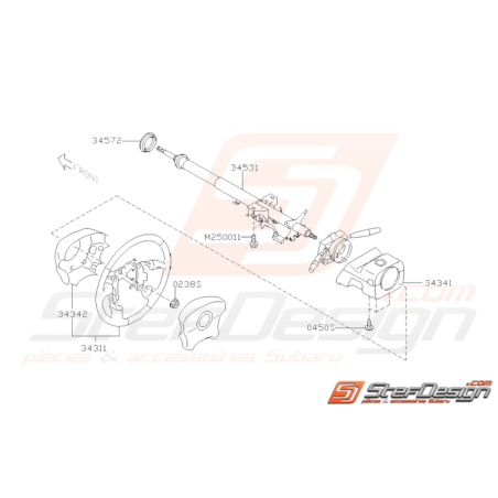 Schéma colonne direction wrx sti 01-04