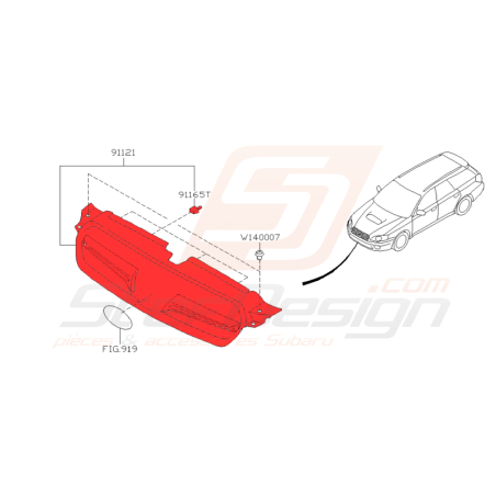 Calandre pour subaru legacy 2004